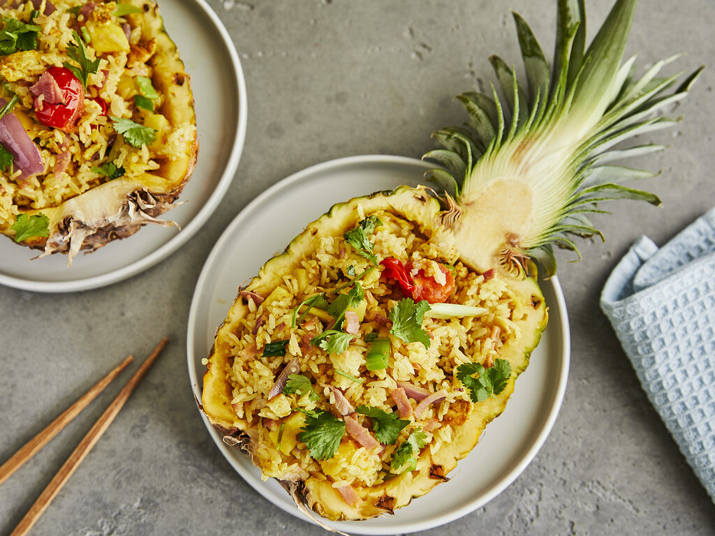 Gebratener Reis mit Schinken und Ananas – das beste Rezept | Einfach Kochen